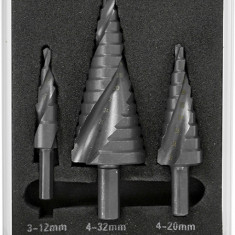 Set 3 burghie metal conice in trepte 4-32 mm Premium Line V05052 Verke