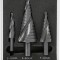 Set 3 burghie metal conice in trepte 4-32 mm Premium Line V05052 Verke