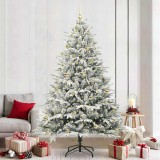 vidaXL Brad de Crăciun artificial pre-luminat cu set de bile Verde 3395419