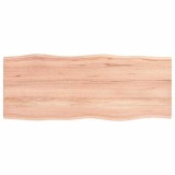 Cumpara ieftin Blat masa, 100x40x2 cm, maro, lemn stejar tratat contur organic