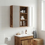 vidaXL Dulap de perete pentru baie Lemn vechi 30 x 16 x 62,5 cm 889341