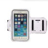 Husa Brat Telefon Sport MRG M592 Universala 4.7 inch, Alergare, Fitness, Bicicleta, Buzunar Chei, Banda Reflectorizanta, Alb