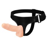 Strap-on Passionate Harness Dildo Realist, TPR, Natural, 15 cm, Baile