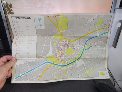 Timișoara, Plan oraș, Oficiul Național de Turism, fiiliala Timiș, 1970, 109 foto