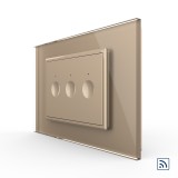 Cumpara ieftin Intrerupator triplu wireless cu touch Livolo cu rama din sticla, standard Italian - Serie noua SmartElectro IntelligentHouse