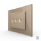 Intrerupator triplu wireless cu touch Livolo cu rama din sticla, standard Italian - Serie noua SmartElectro IntelligentHouse