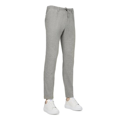 Pantaloni barbati slim in dungi PTSL10 foto