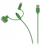 Cablu alimentare si sincronizare verde USB 2.0 - micro USB +adaptor, Valueline