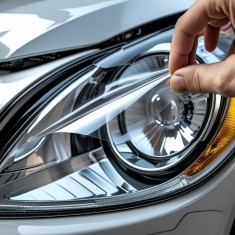 Set 2 Folii Protectie Faruri Stopuri 30A 60 cm , Transparent, Anti-Zgarieturi