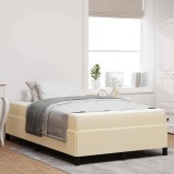 vidaXL Pat cu arcuri Cafea cu lapte și negru 120 x 190 cm 3398848