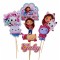 Set 8 toppere Gabby&rsquo;s Dollhouse pentru tort 5&ndash;10 cm