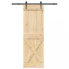 Ușă glisantă cu set de feronerie 70x210 cm, lemn masiv de pin