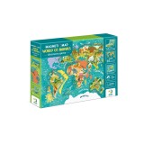 Puzzle magnetic - Lumea animalelor (36 piese), Edc