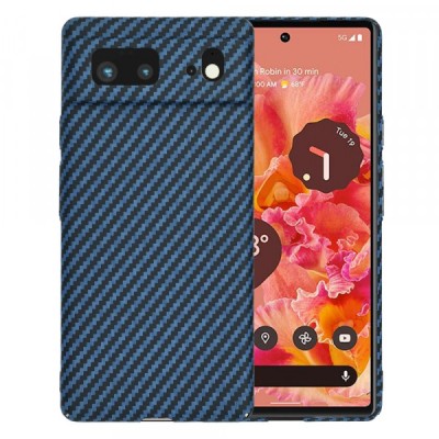 Husa pentru Google Pixel 6, Techsuit, Carbonite FiberShell, Turcoaz foto