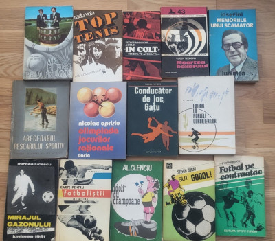 Set, lot de 14 carti rare si deosebite, de sport, fotbal, box, handbal, magie foto