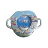 Capac pentru WC cu manere, din plastic, pentru copii, model iepurasi