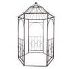 Pavilion/foisor cu arcada pentru gradina, plante cataratoare, metalic, bronz antic, 180x156x275 cm