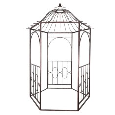 Pavilion/foisor cu arcada pentru gradina, plante cataratoare, metalic, bronz antic, 180x156x275 cm