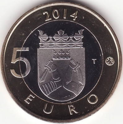 Moneda - Finlanda - 5 Euro 2014 - Karelia foto