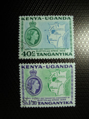 KENYA UGANDA TANGANIKA 1958 SERIE ELISABETA II foto