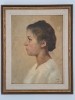 Tablou Portret de fata - semnat si datat Bucarest 1907 - ulei pe carton 240628.1, Portrete, Realism