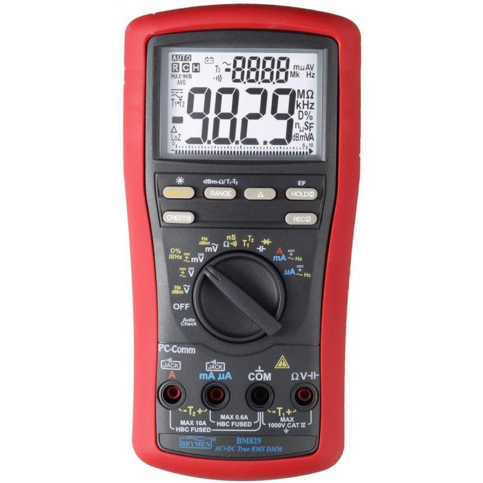 multimetru digital, BRYMEN, BM829, 0.01...60mV-0.9999kV, 0.1...600&micro;A-10A