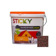 Tencuiala decorativa acrilica, interior / exterior, Sticky Mozaic, M 602, mozaic, 1.2-1.8 mm, 25 kg