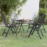 Cumpara ieftin Set mobilier grădină 5 piese antracit plasă metalică expandată