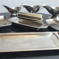 Set sosiere, untiera, platouri de inox pentru sosuri, ustensile bucatarie profi