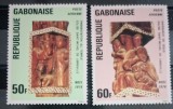 Gabon 1976 Crăciun , templul serie 2v. Neștampilată