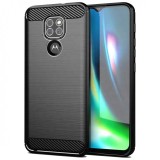 Husa TPU Forcell Carbon pentru Motorola Moto G9 Play, Neagra