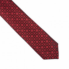 Cravata rosie subtire Bly foto