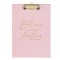 Clipboard Cu Blocnotes, A4, Roz, Mesaj Motivațional &quot;If You Believe In Yourself, Anything Is Possible&quot;, 30 File