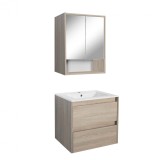 Mobilier complet de baie Porto 60 &icirc;n culoarea stejarului Sonoma