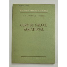 CURS DE CALCUL VARIATIONAL de M. A LAVRENTIEV si L.A LIUSTERNIK , 1955 , PREZINTA HALOURI DE APA