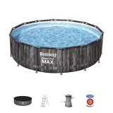 Piscina supraterana Bestway Steel Pro MAX cu filtru, scara si prelata 427x107 cm
