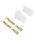 Cupla 2 contacte cu protectie papuc auto 2x tata+mama 6.3mm