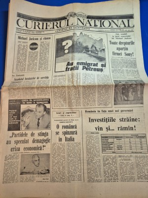 ziarul curierul national 7 octombrie 1992 - interviu ion iliescu foto