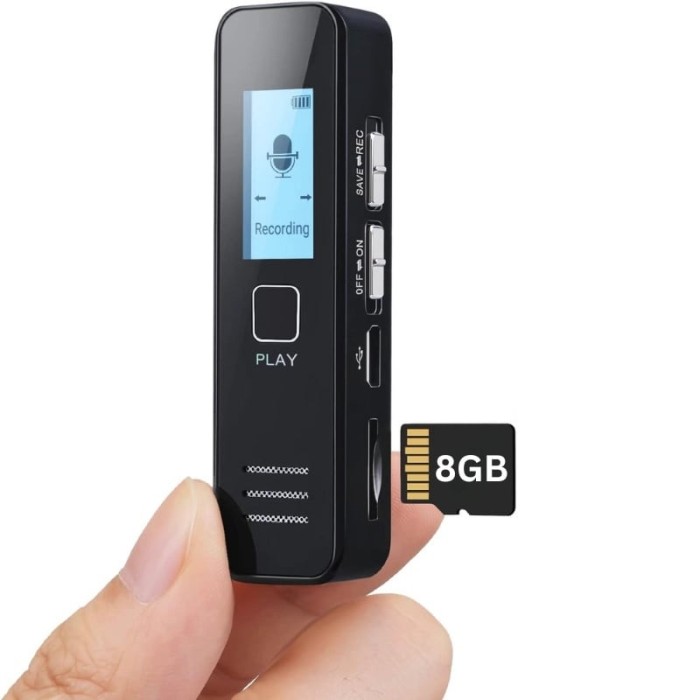 Mini Reportofon digital iUni 007, 8GB, Autonomie 17 ore, MP3 Player
