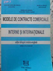 MODELE DE CONTRACTE COMERCIALE INTERNE SI INTERNATIONALE. EDITIE BILINGVA ROMANO-ENGLEZA-STEFAN VARLAM, CRIVAT A foto