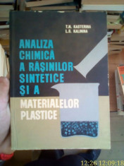 Analiza chimica a rasinilor sintetice si a materialelor plastice &amp;amp;#8211; T.N. Kasterina foto