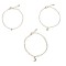 Set 3 Bratari Dama cu Strass Luna Stea, Aurii