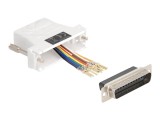 Adaptor D-Sub 25pin mufă și RJ45 soclu, albă - DELOCK