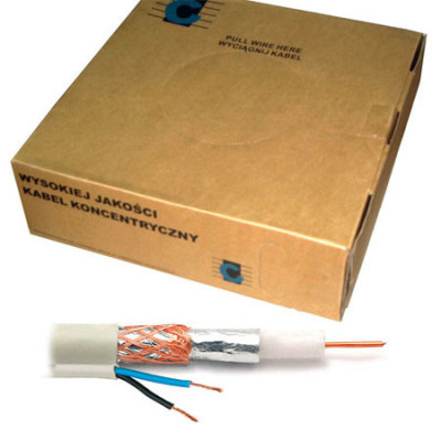 Cablu coaxial RG59 si 2x0.35mm Cabletech foto