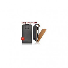 Husa Flip Piele Eco Forcell Sony Xperia ZL L35h Negru