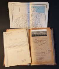1968 RADIESTEZIE Prospectiunea Geo-Bio Fizica MANUSCRIS 132pag Fotografii colate HARTA Romaniei Magnetism Adresa Eugen A Pora catre Sabba S Stefanescu