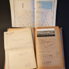 1968 RADIESTEZIE Prospectiunea Geo-BioFizica Manuscris 132p FOTO HARTA Scrisoare