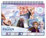 Carte de colorat &amp; abtibilduri cu numere - Frozen