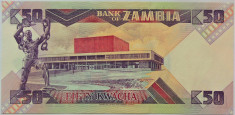 BANCNOTA EXOTICA 50 KWACHA - ZAMBIA, anul 1986 *cod 484 = UNC foto