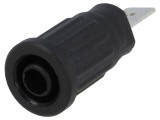 Soclu Banană 4mm 32A 1kV Negru Nichelat